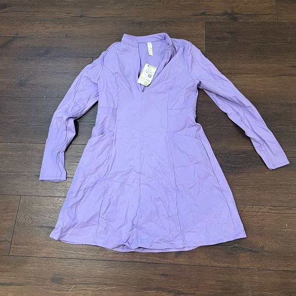 HALARA Dresses & Skirts - Halara Athletic Dress long sleeve Lilac Size Large